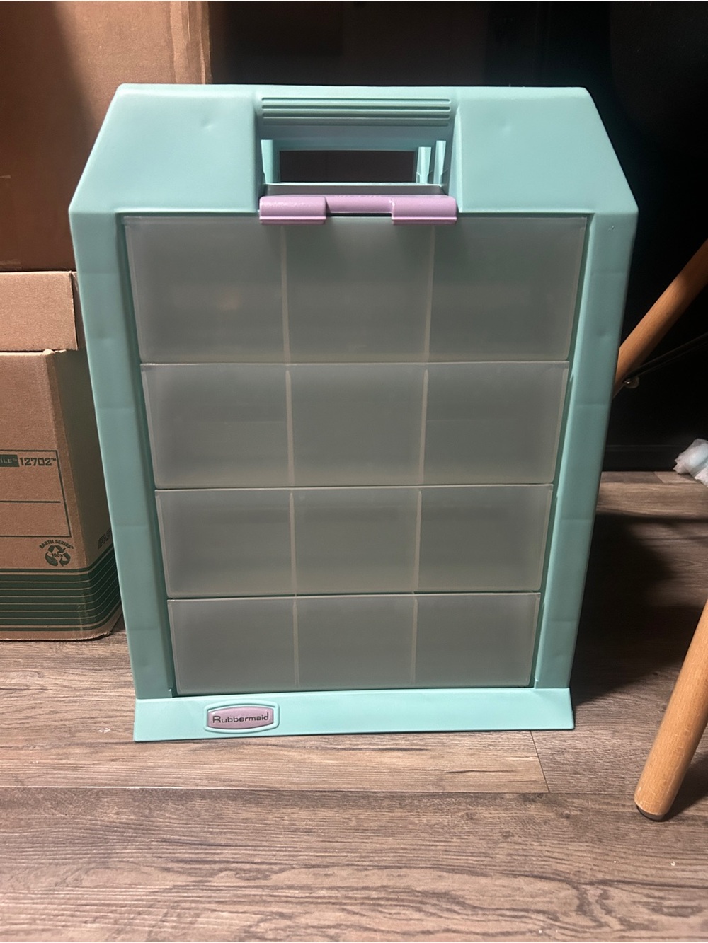 Rubbermaid 90’s Mint and Lavender Portable 4-Drawer Organizer